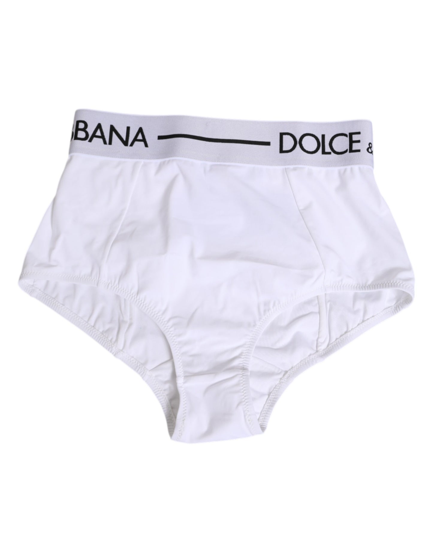 Dolce &amp; Gabbana – Weiße Nylon-Höschen mit Logobund