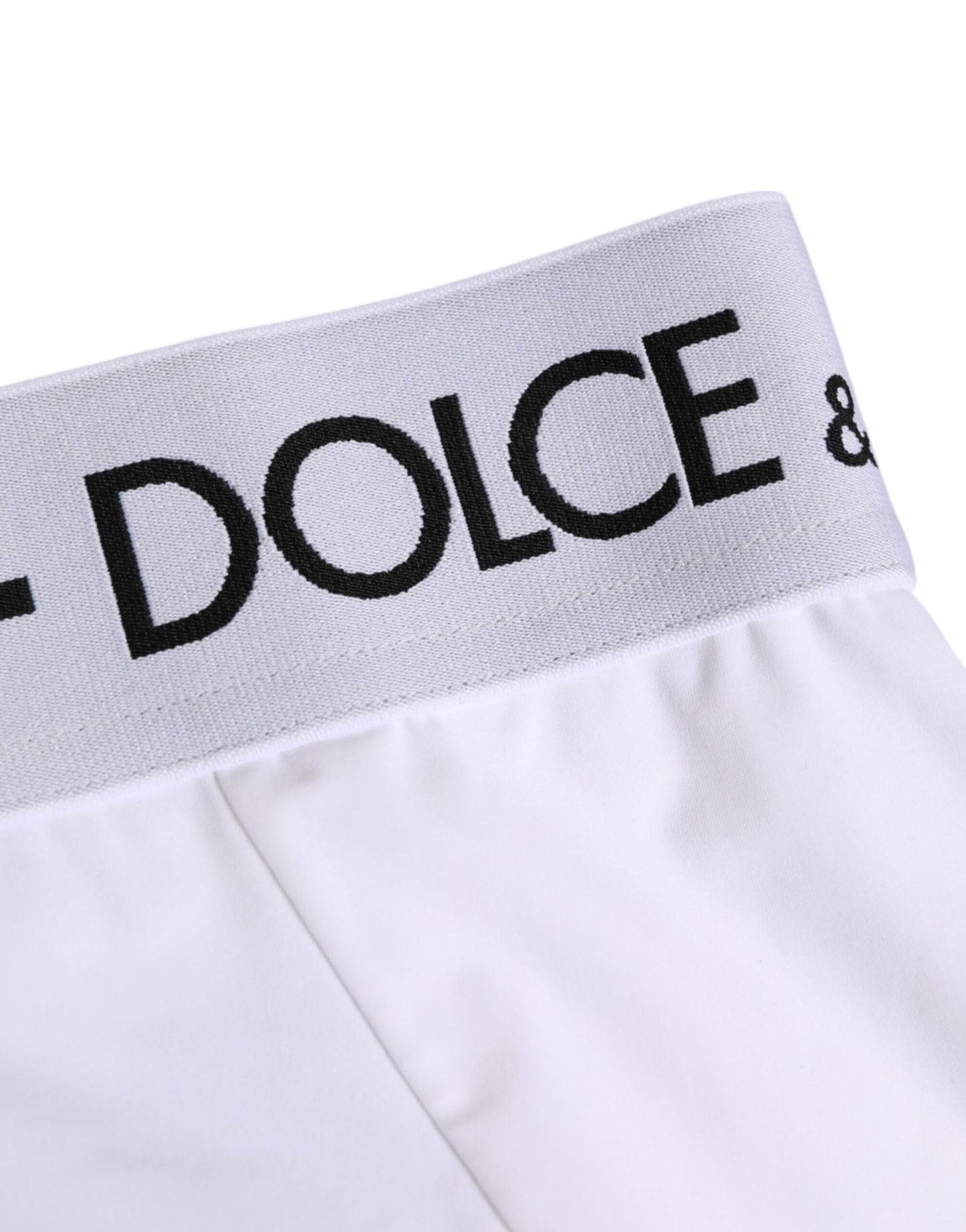 Dolce &amp; Gabbana – Weiße Nylon-Höschen mit Logobund