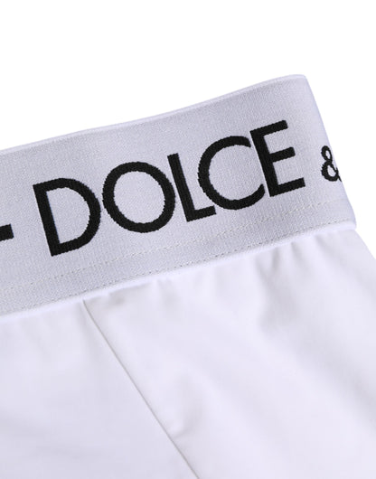 Dolce &amp; Gabbana – Weiße Nylon-Höschen mit Logobund