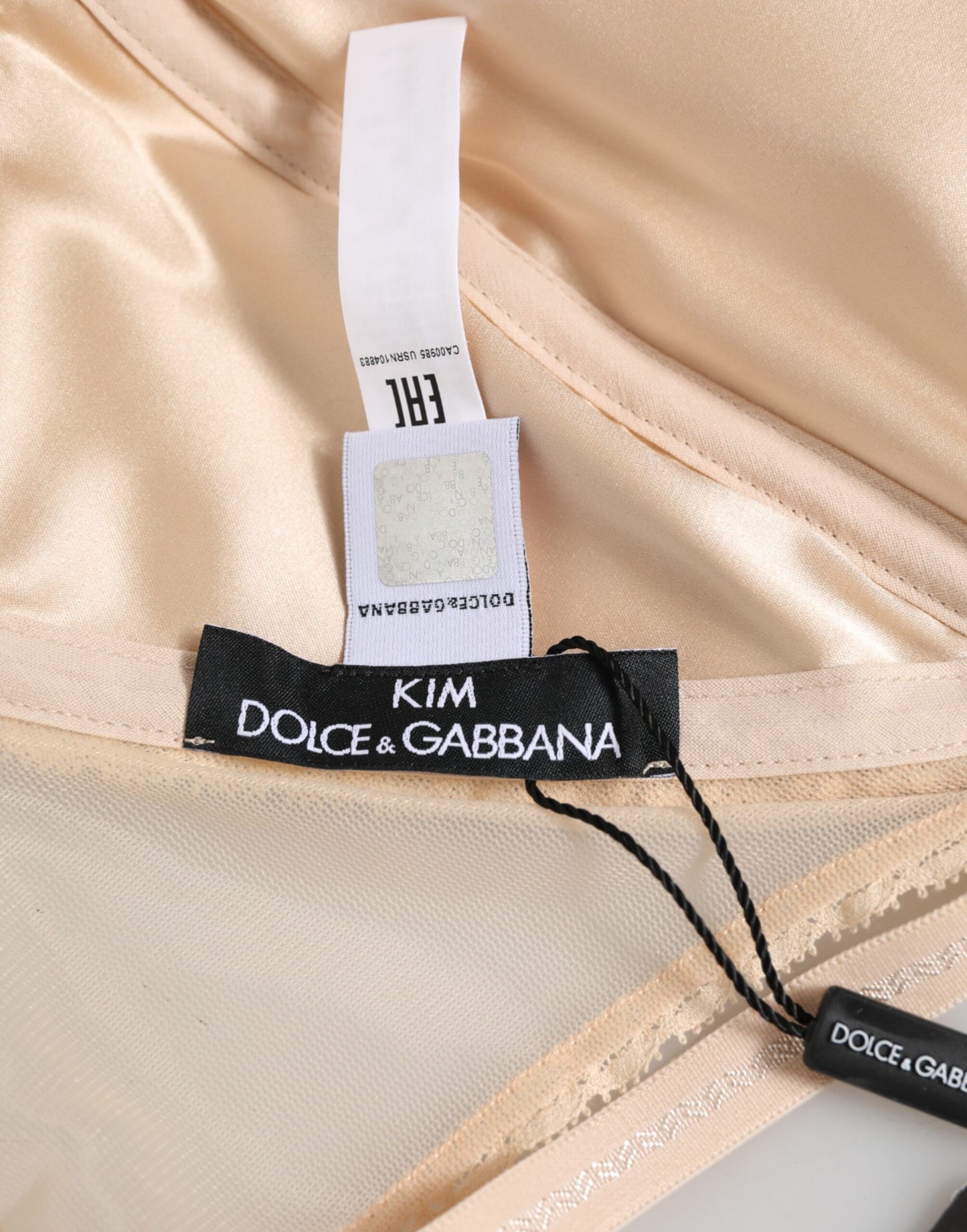 Dolce &amp; Gabbana Beige Nylon Triangle Soft Cup Büstenhalter Unterwäsche