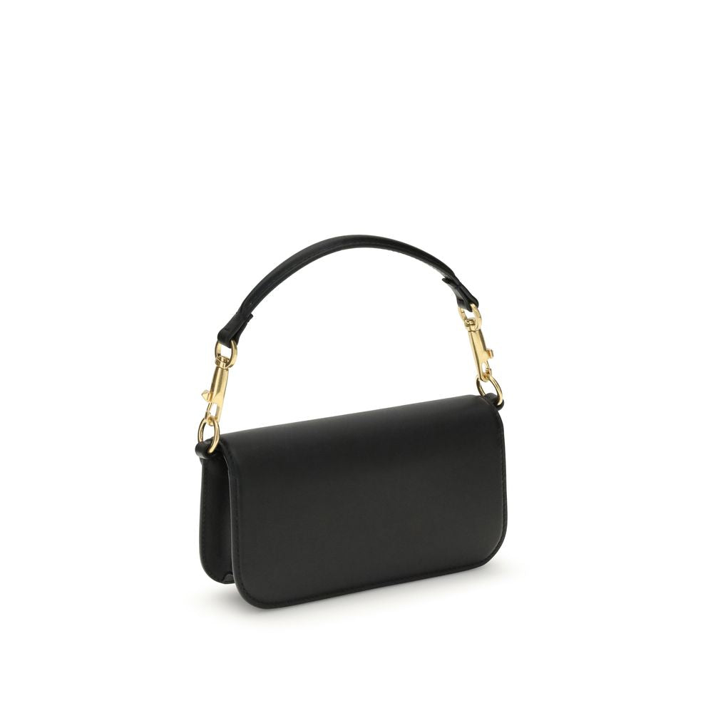 Valentino Garavani Schultertasche aus schwarzem Kalbsleder (Bos Taurus)
