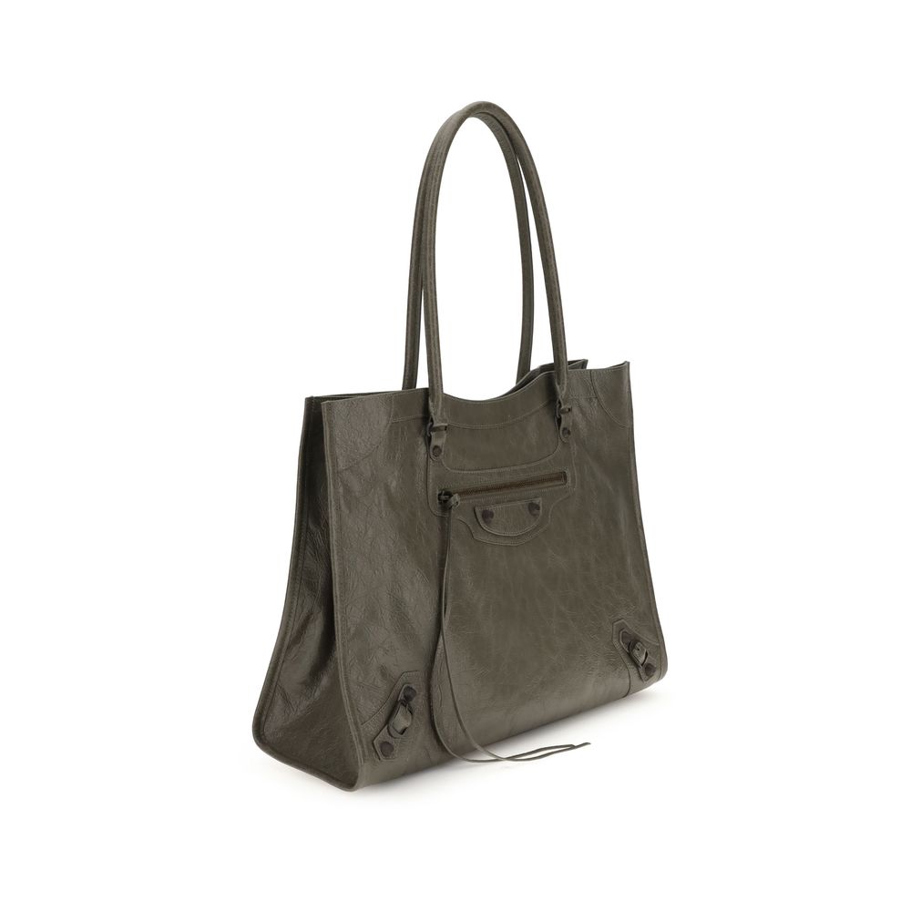 Balenciaga Grüne Lammleder-Schultertasche Modell Ovis Aries Aries