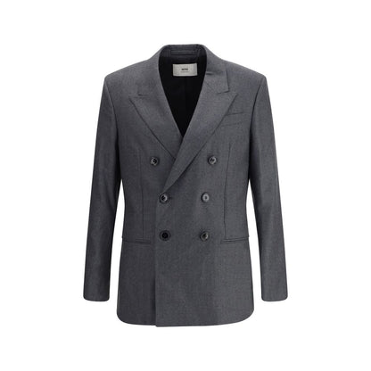 Ami Paris Grauer Blazer aus Fleecewolle