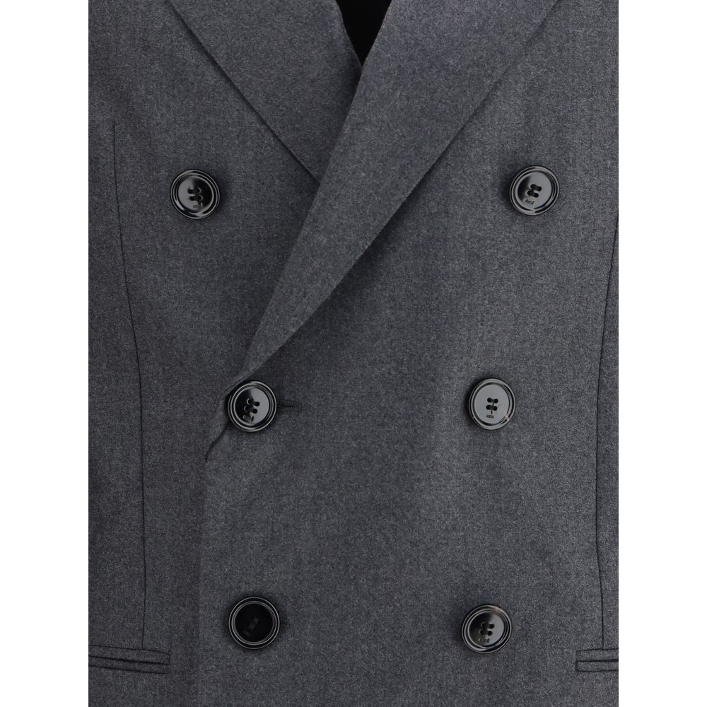 Ami Paris Grauer Blazer aus Fleecewolle