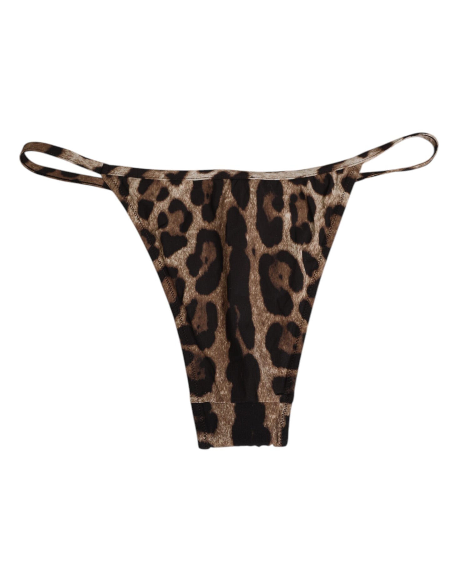 Dolce &amp; Gabbana – Braune Leoparden-Triangel-Tanga-Höschenunterwäsche
