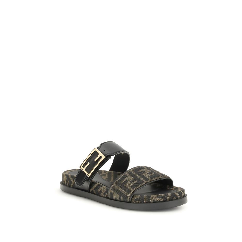 Fendi FF-Stoffsandale