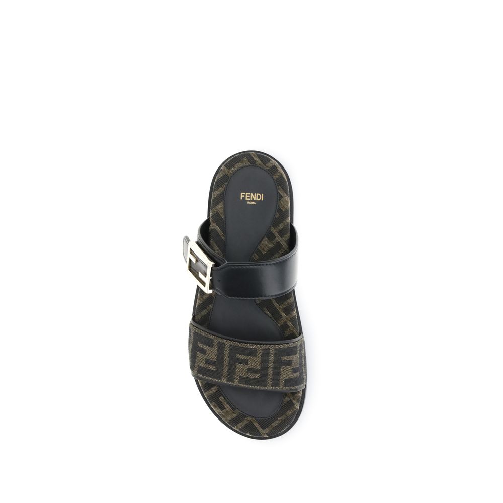 Fendi FF-Stoffsandale