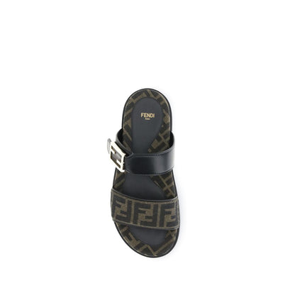 Fendi FF-Stoffsandale