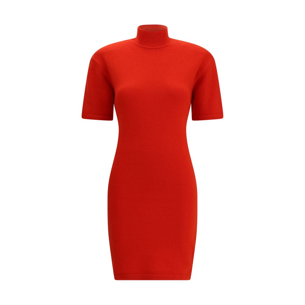 Jacquemus rotes, lässiges Kleid aus Merinowolle
