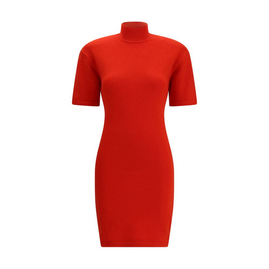Jacquemus rotes, lässiges Kleid aus Merinowolle