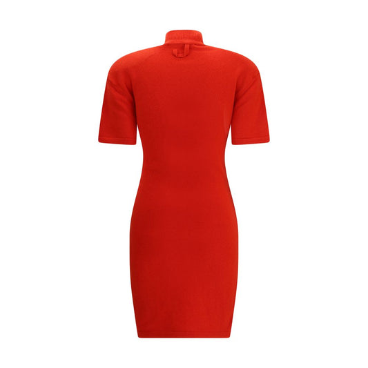 Jacquemus rotes, lässiges Kleid aus Merinowolle