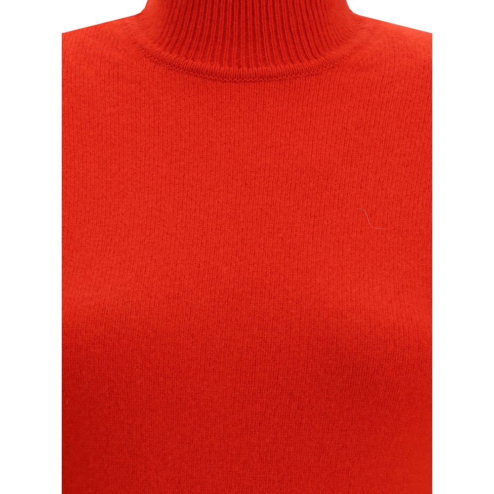 Jacquemus rotes, lässiges Kleid aus Merinowolle