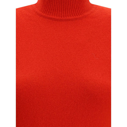 Jacquemus rotes, lässiges Kleid aus Merinowolle
