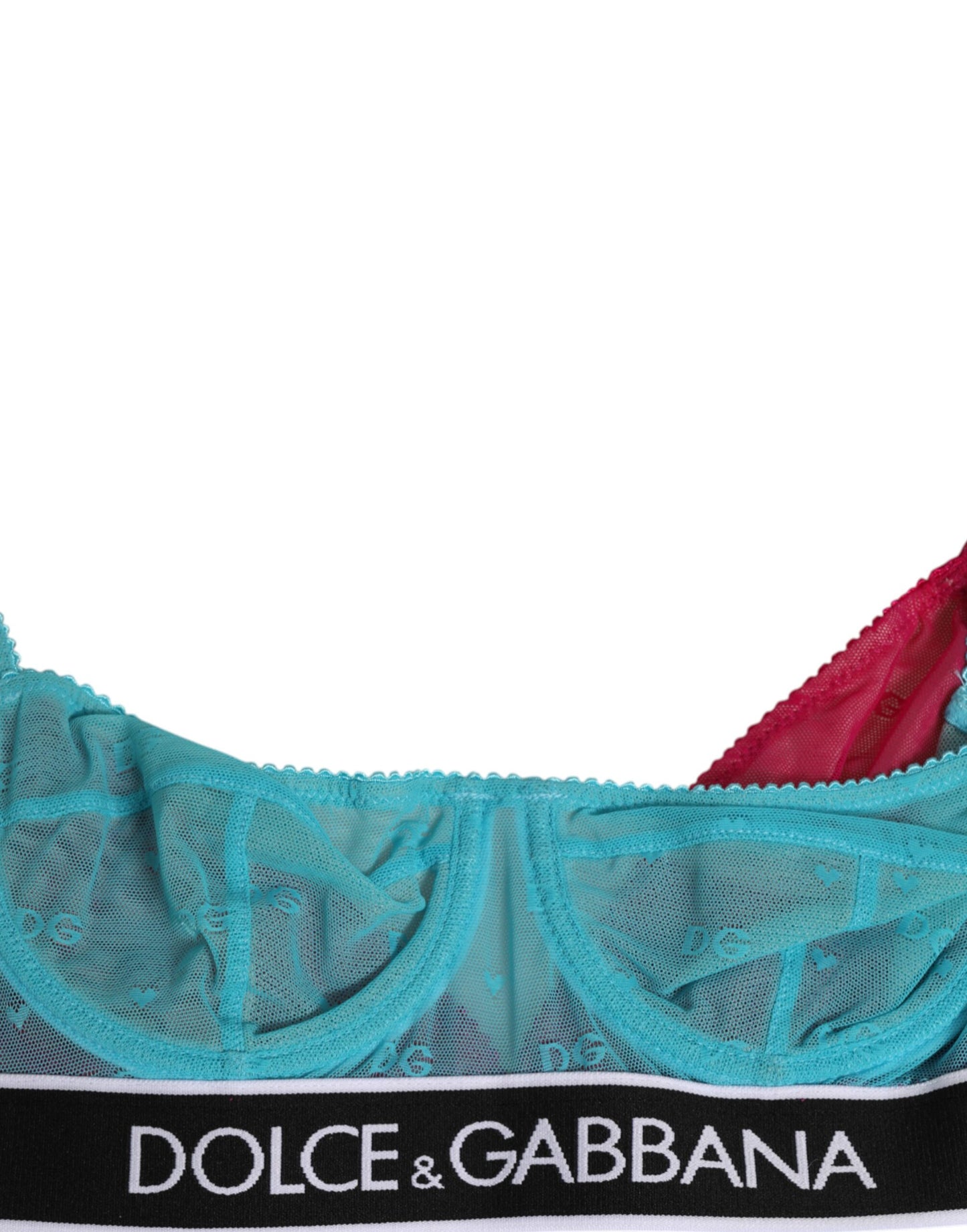 حمالة صدر داخلية دولتشي آند غابانا زرقاء نايلون ناعمة بكأس من البالكونيت