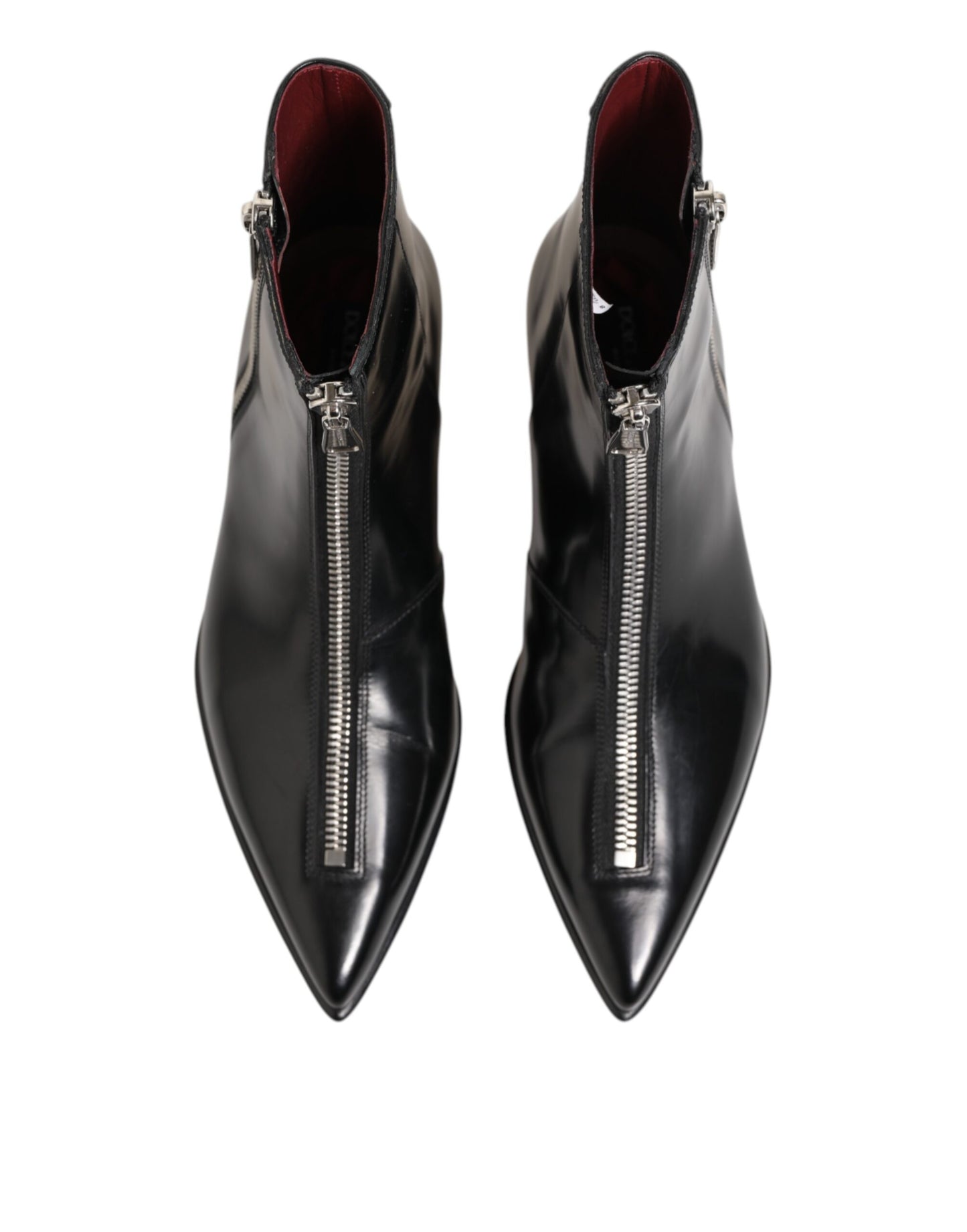 حذاء رجالي قصير من دولتشي آند غابانا مصنوع من جلد العجل الأسود