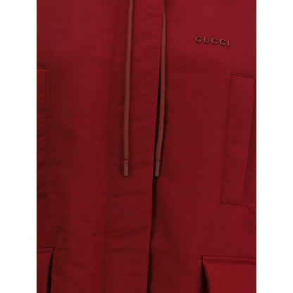 Rote Gucci-Jacke aus Polyesterfaille