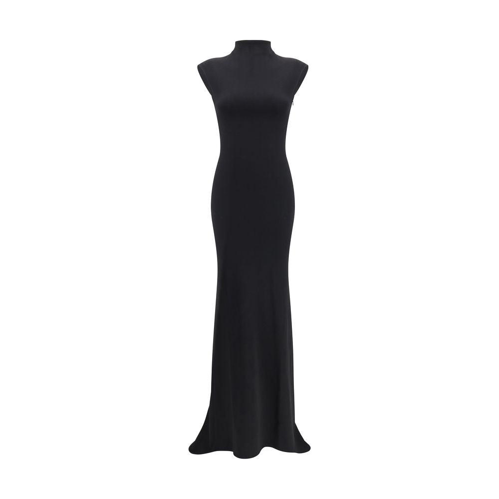 Jacquemus – Langes Alba-Kleid in Schwarz