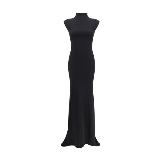 Jacquemus – Langes Alba-Kleid in Schwarz
