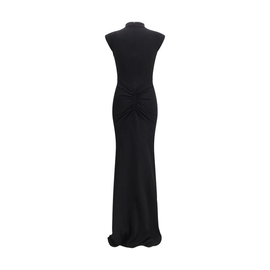 Jacquemus – Langes Alba-Kleid in Schwarz