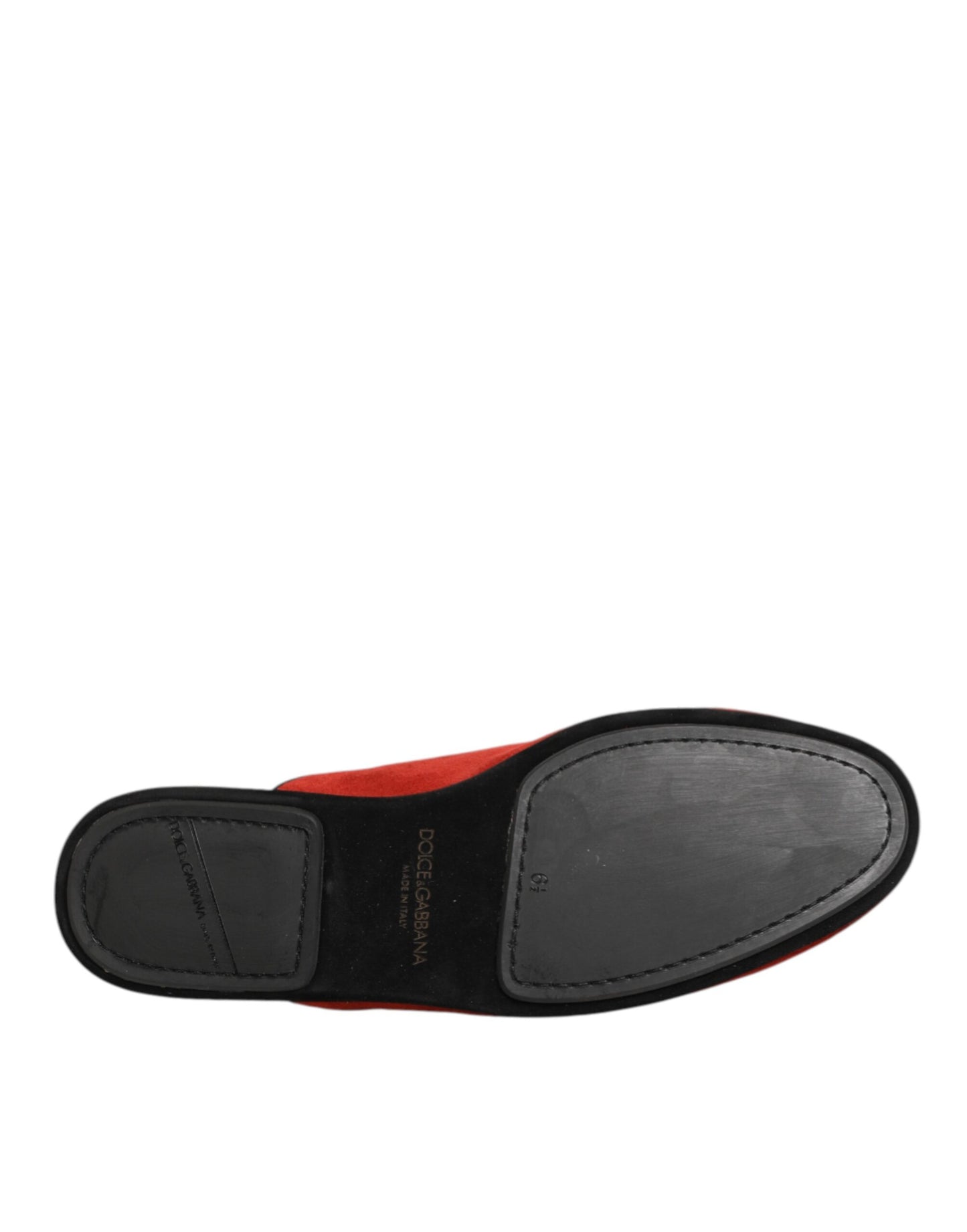 Dolce &amp; Gabbana Rote Wildleder DG King Herren Hausschuhe Schuhe