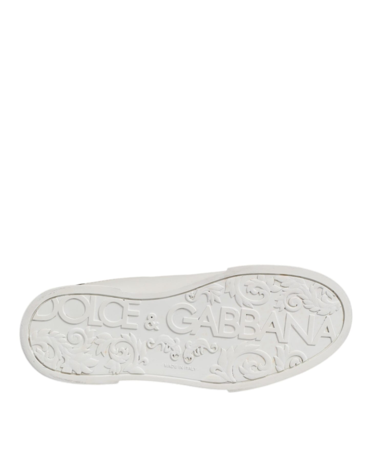 Dolce &amp; Gabbana Weiß Schwarz Leder Low Top Herren Sneakers Schuhe