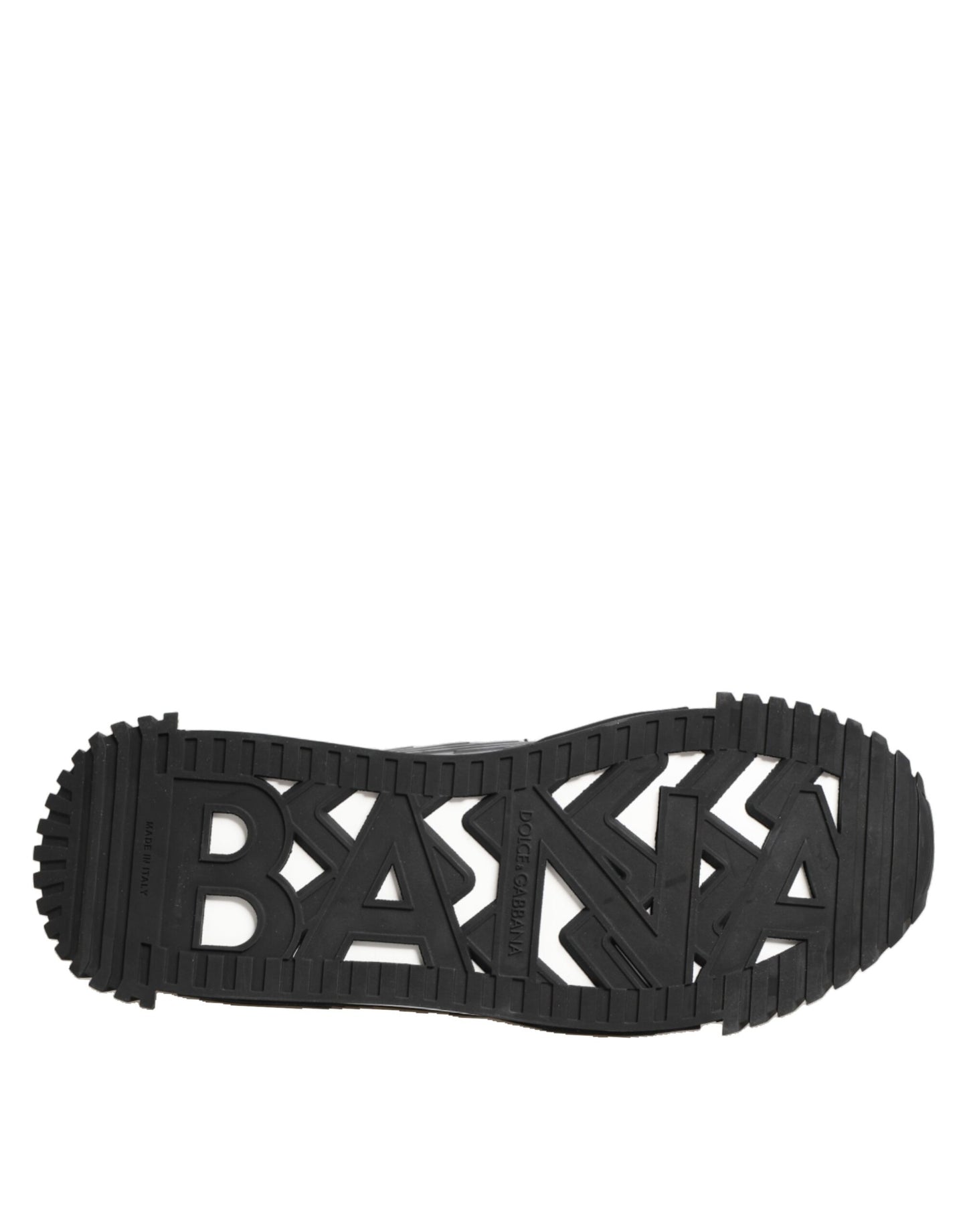 حذاء رياضي دولتشي آند غابانا أسود بشعار دانتيل منخفض الرقبة NS1