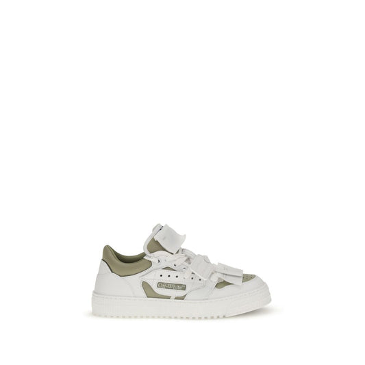 Off-White weiße Leder-Sneaker mit niedrigem Schaft