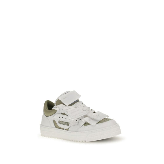 Off-White weiße Leder-Sneaker mit niedrigem Schaft