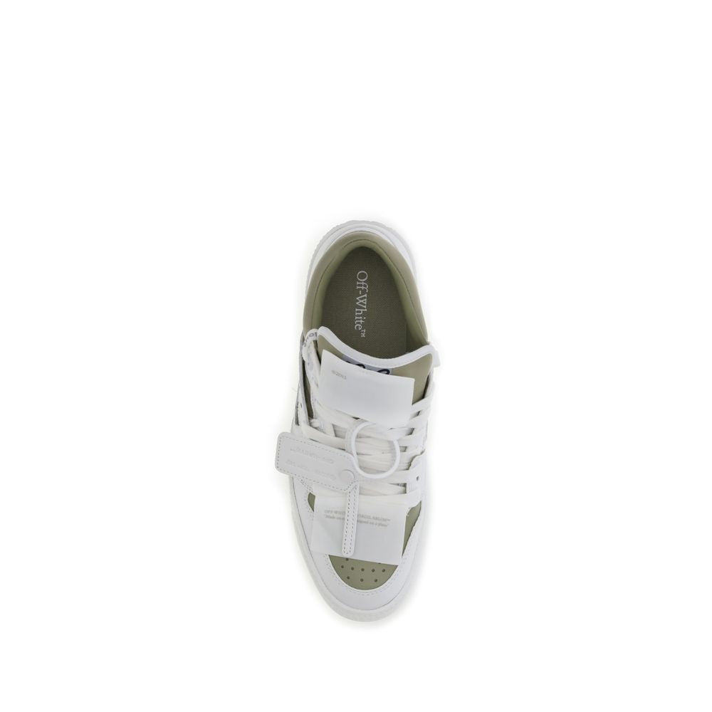 Off-White weiße Leder-Sneaker mit niedrigem Schaft