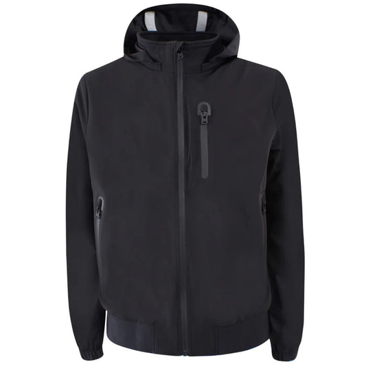 Yes Zee Schwarze Nylon-Herrenjacke