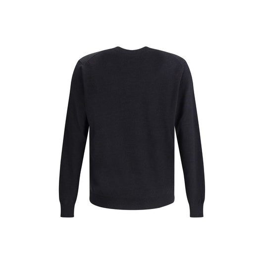 Fendi Schwarzes Fleece-Sweatshirt aus Wolle