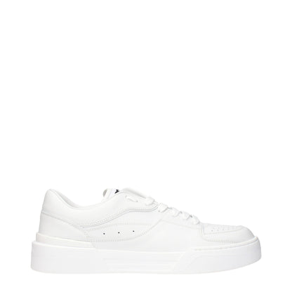 Dolce &amp; Gabbana Weiße niedrige Lederschuhe