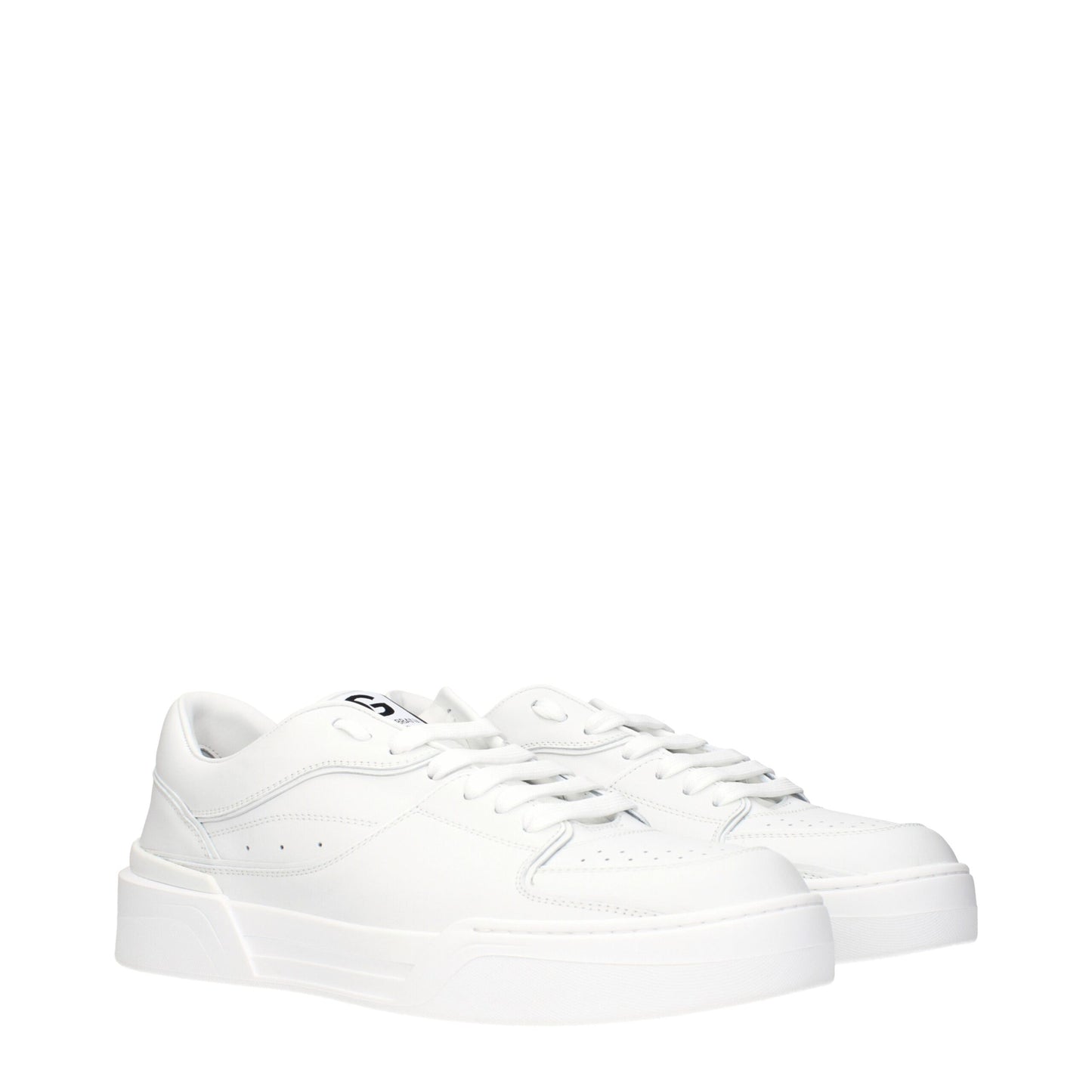 Dolce &amp; Gabbana Weiße niedrige Lederschuhe