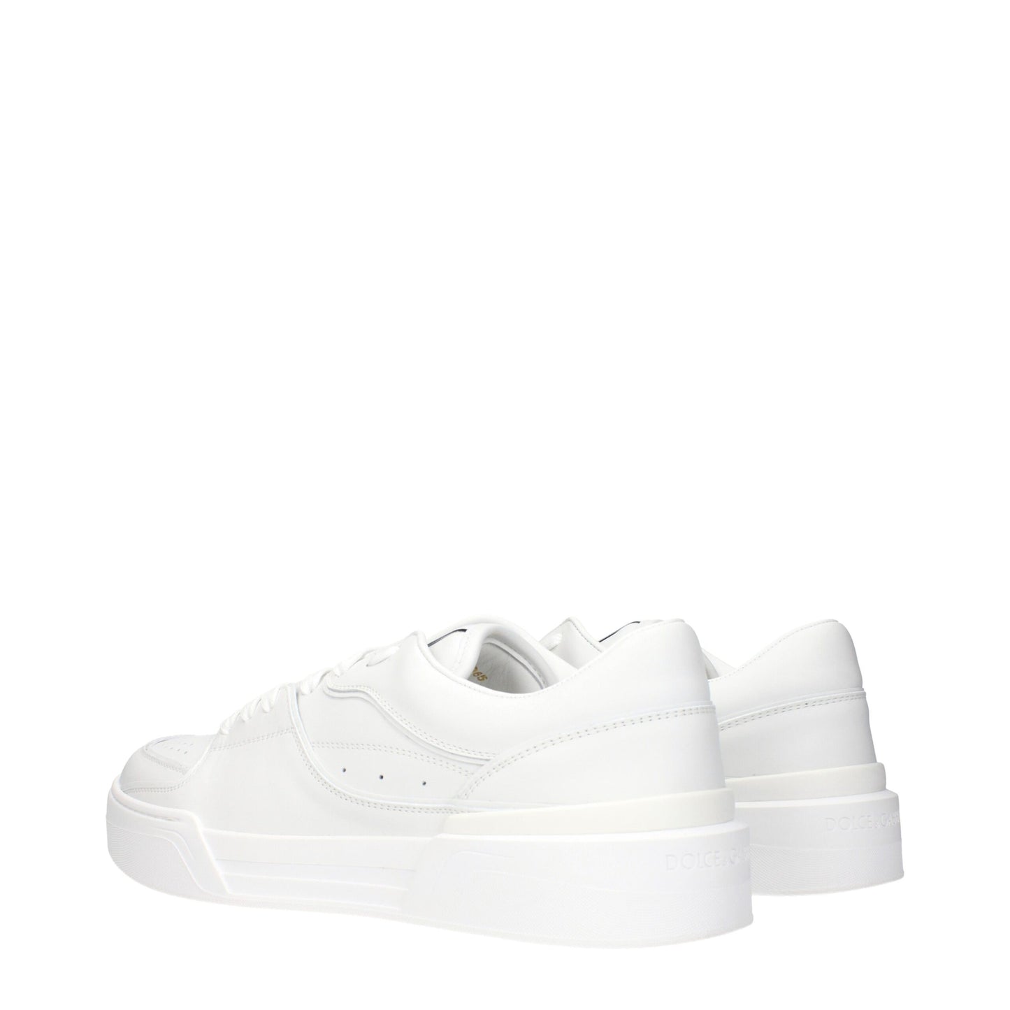 Dolce &amp; Gabbana Weiße niedrige Lederschuhe