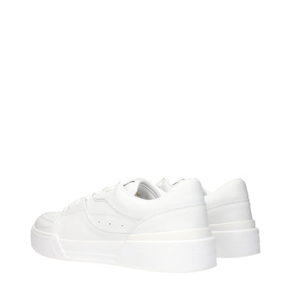 Dolce &amp; Gabbana Weiße niedrige Lederschuhe