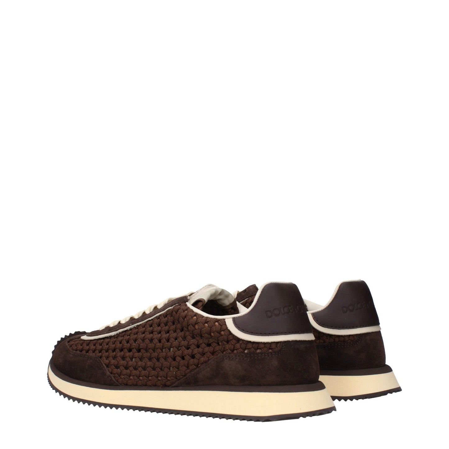 Dolce &amp; Gabbana Braune Stoff-Low-Tops