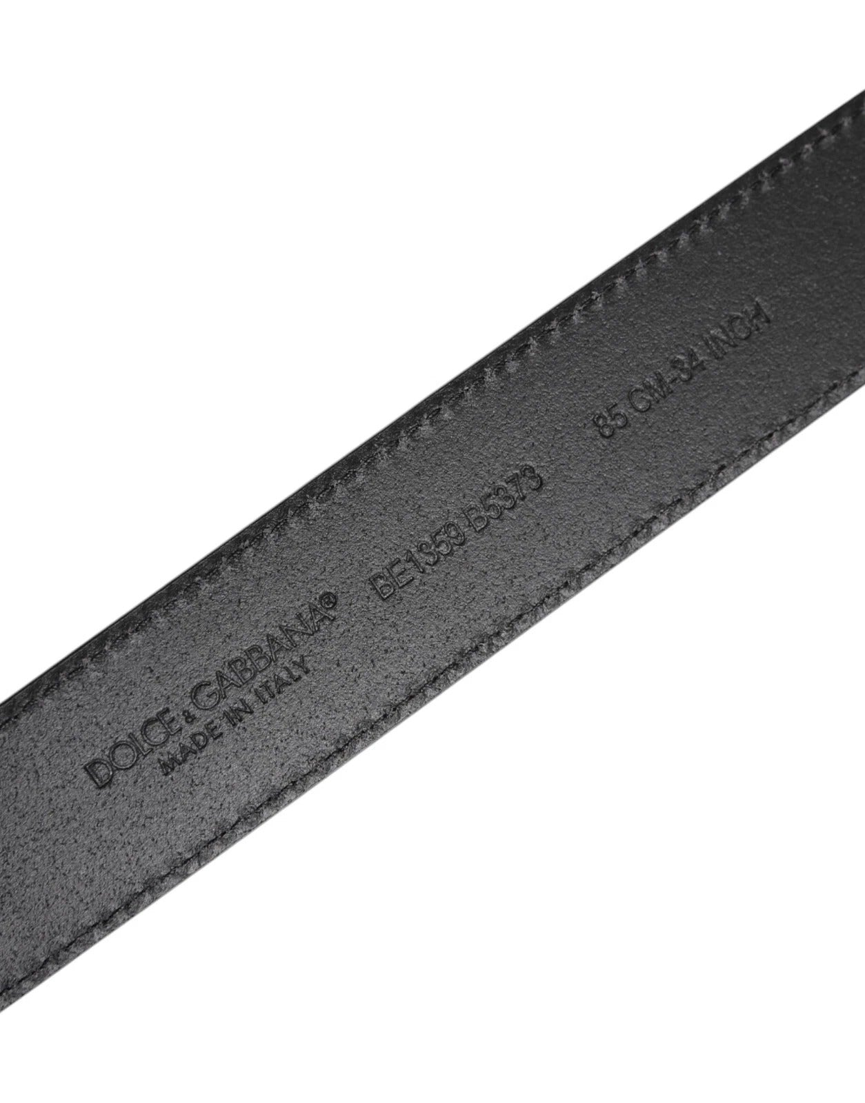 Dolce &amp; Gabbana – Gürtel aus schwarzem Kalbsleder mit goldener Metallschnalle