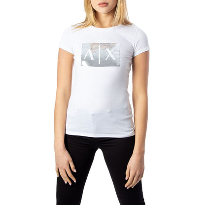 Armani Exchange – Weißes Baumwoll-T-Shirt