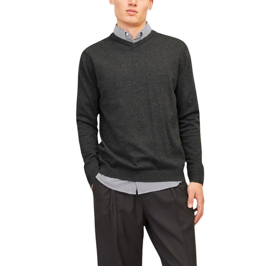 Jack Jones Gray Cotton Sweatshirt