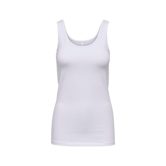 Only White Cotton Tank Tops
