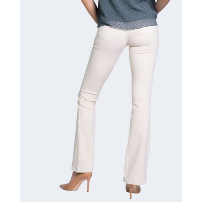 Only Cream Cotton Bootcut Jeans