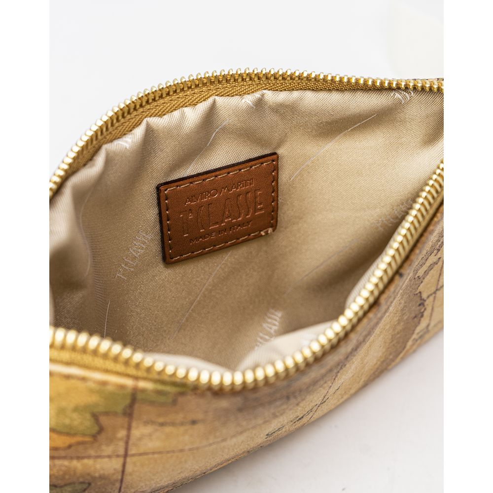 Alviero Martini Prima Classe Beige Leather Clutch Bag