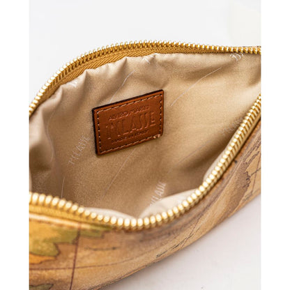 Alviero Martini Prima Classe Beige Leather Clutch Bag