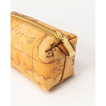 Alviero Martini Prima Classe Beige Cotton Clutch Bag