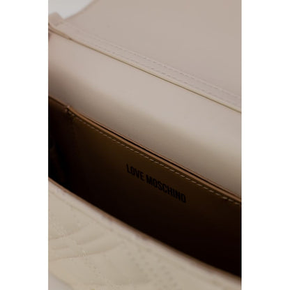 Love Moschino – Beige Handtasche aus Polyethylen