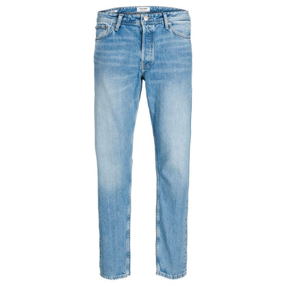 Jack Jones Blue Cotton Relaxed Fit Jeans