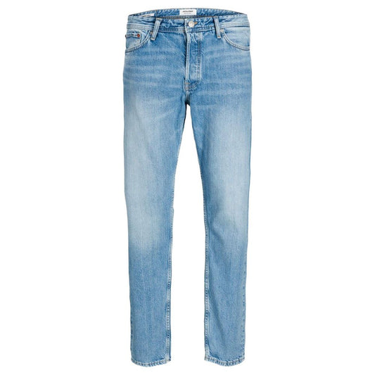 Jack Jones Blue Cotton Relaxed Fit Jeans