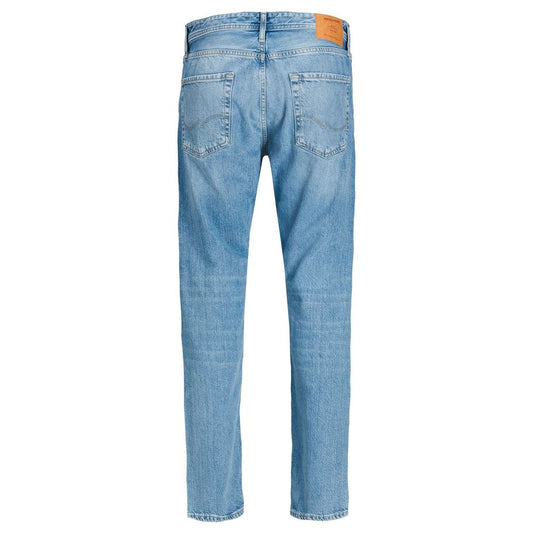 Jack Jones Blue Cotton Relaxed Fit Jeans