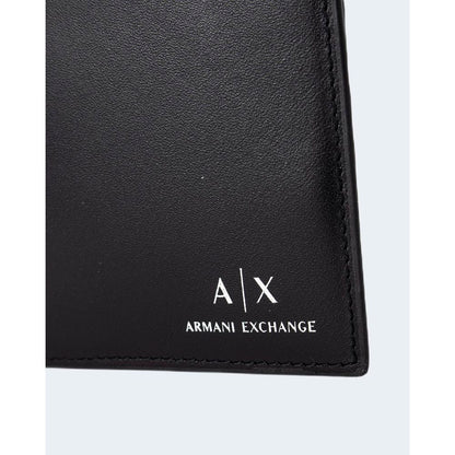Armani Exchange – Schwarze Lederbrieftasche