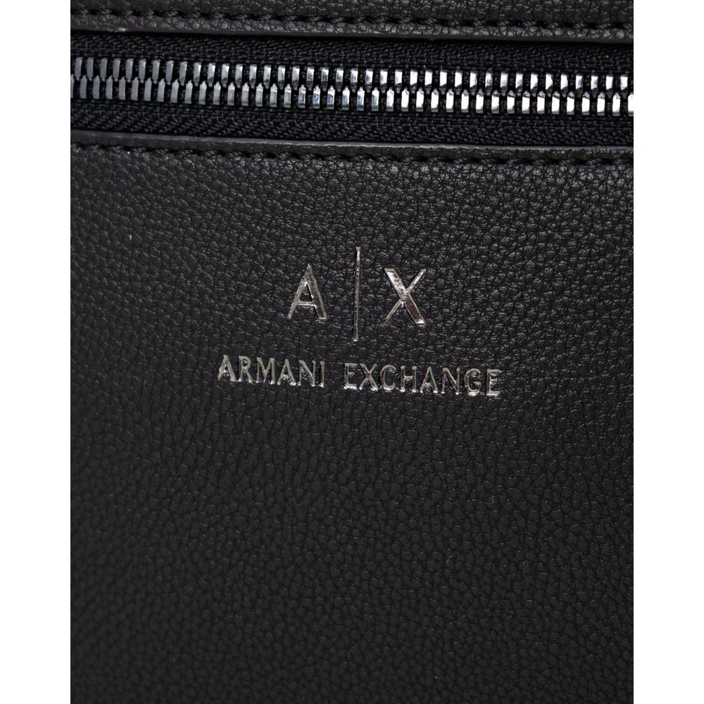 Armani Exchange – Schwarze Polyester-Umhängetasche